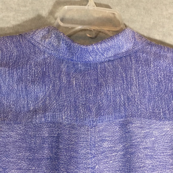 COLDWATER CREEK Perfect Pairing of Silk & Linen 3/4 Sleeve w/Button Cuff - Picture 4 of 16